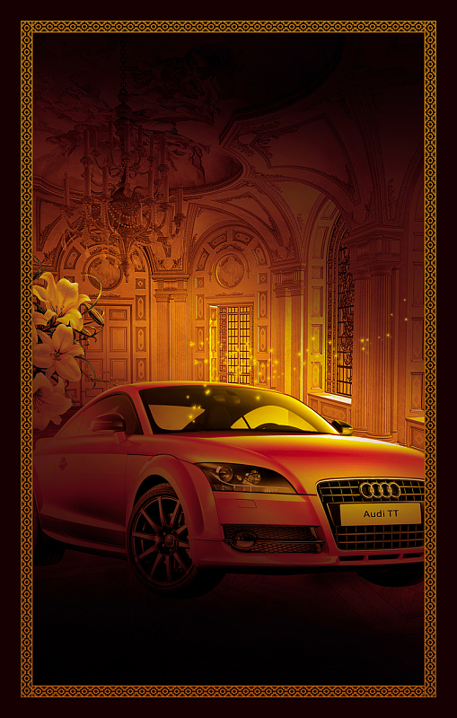 宫廷典雅汽车背景