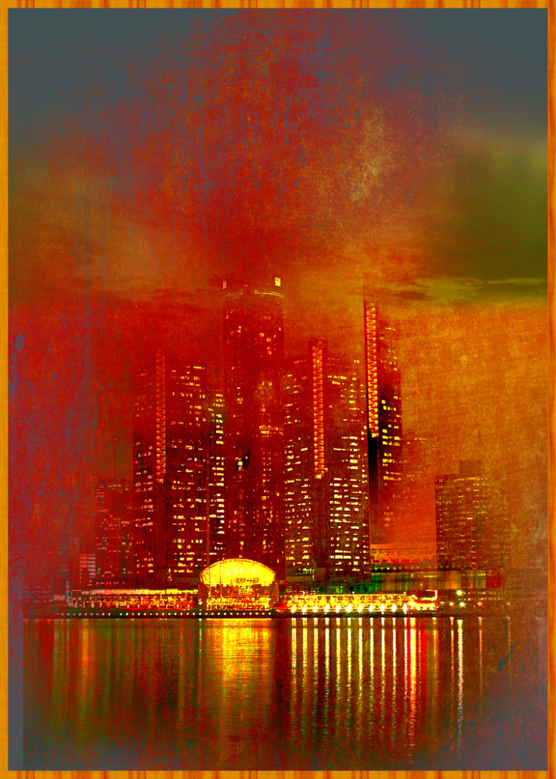 城市灯火背景素材