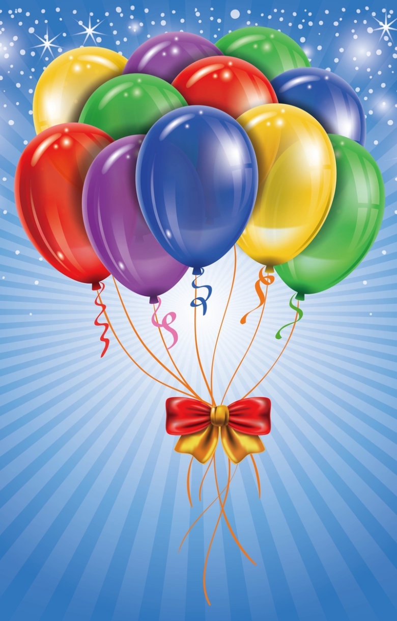 七彩气球背景素材