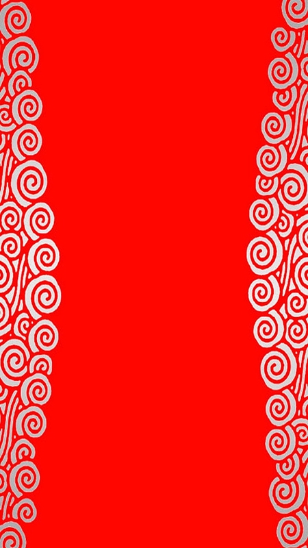 红色背景白色祥云底纹h5背景图