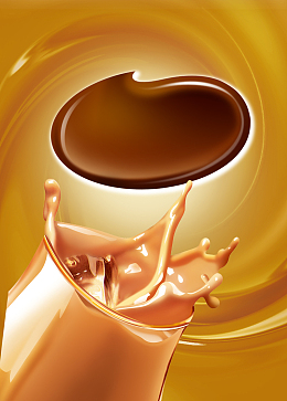 浓香巧克力海报背景模板