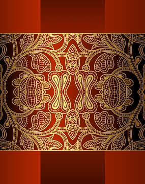 矢量金色花纹边框红底背景素材aijpg彩色线条蝴蝶结背景素材cdrjpg金