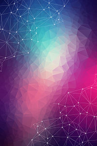 炫彩迷幻晶格化点线背景