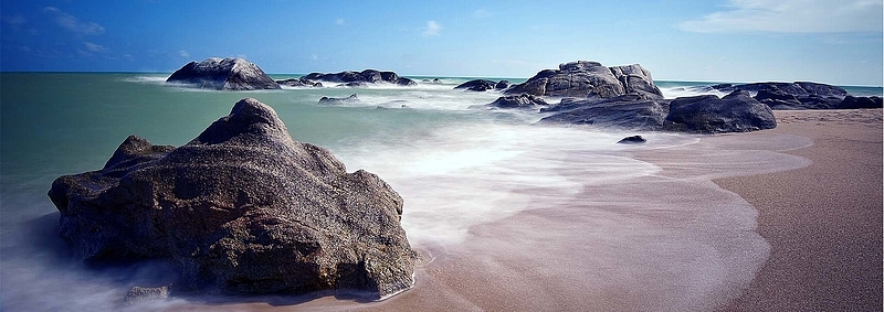 海边礁石滩素材-海边礁石滩图片元素-觅元素