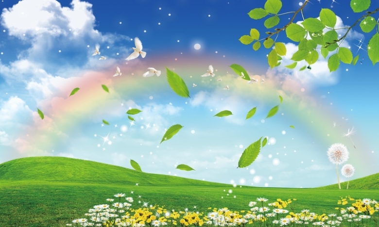 蓝天白云海报背景素材