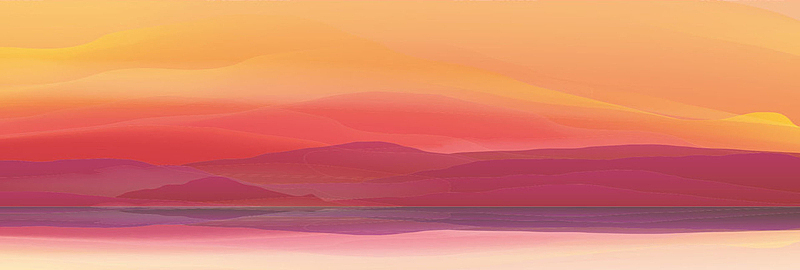 夕阳红色唯美风景banner