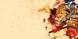 美食烧烤展板背景