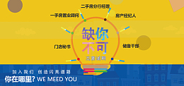 网页招聘广告简约黄色海报背景