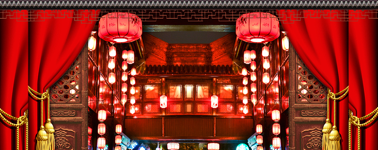 中国风红色新年古典背景素材