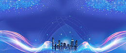 大气地产建筑蓝色banner