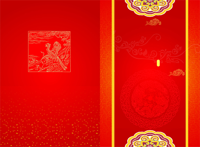 红色中国风菜单