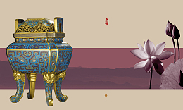 中国风景泰蓝背景素材