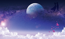 约惠七夕海报背景素材