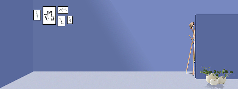 简约立体空间相框banner背景