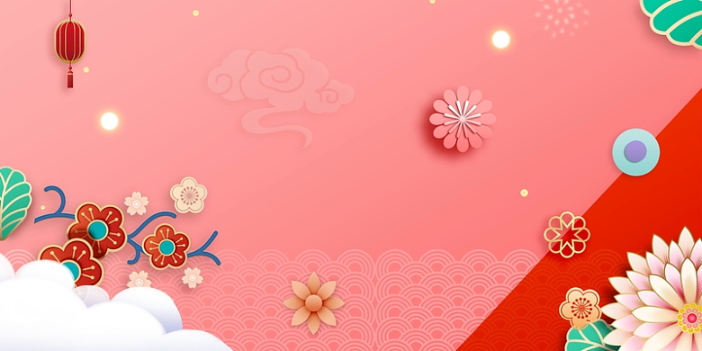 2019欢度春节喜庆猪年背景模板