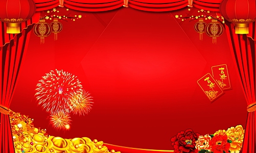 红色拉幕背景模板图片免费下载_觅元素