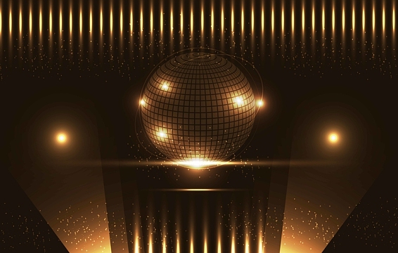 2017年会展板金色海报背景模板