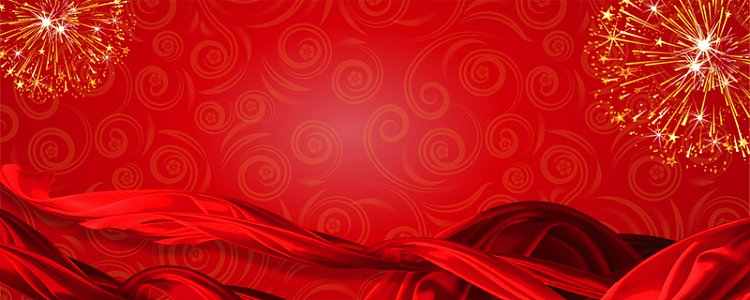 红色丝带红色背景