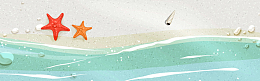 夏日沙滩海浪背景banner装饰