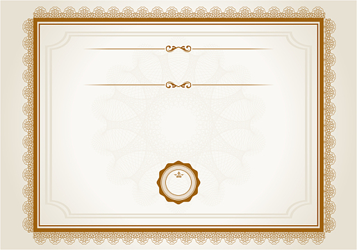 欧式花纹证书背景