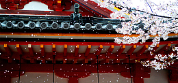 梅花古建筑背景