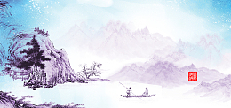 蓝绿色春季清明节海报banner