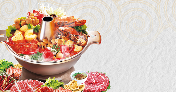写实火锅美食宣传海报背景