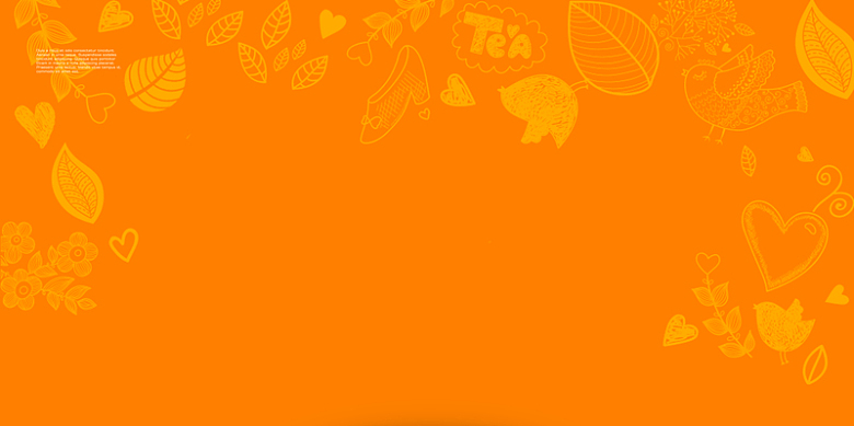 橙色叶子海报背景