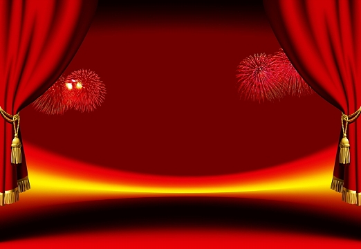 红色拉幕高清背景