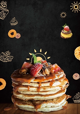 黑色大气甜品店菜单宣传单