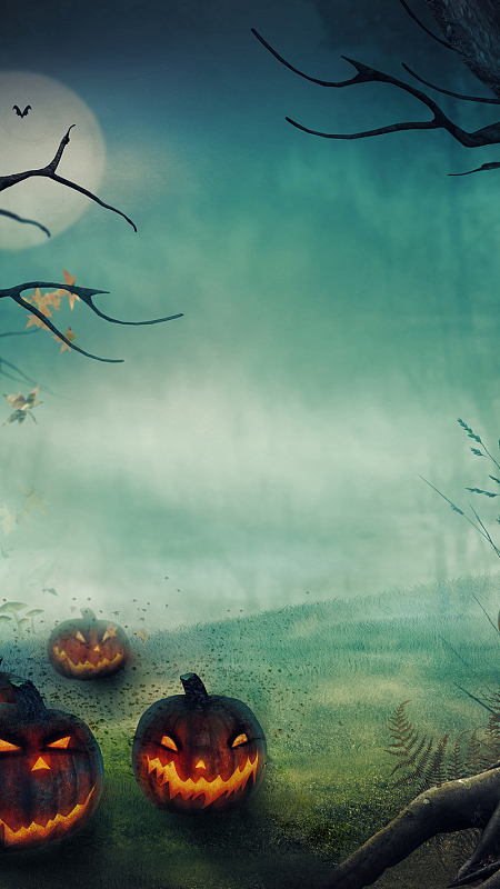 恐怖万圣节科幻背景