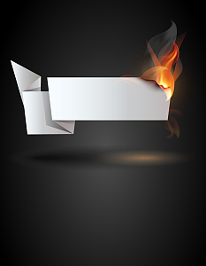 时尚设计燃烧白纸海报封面背景