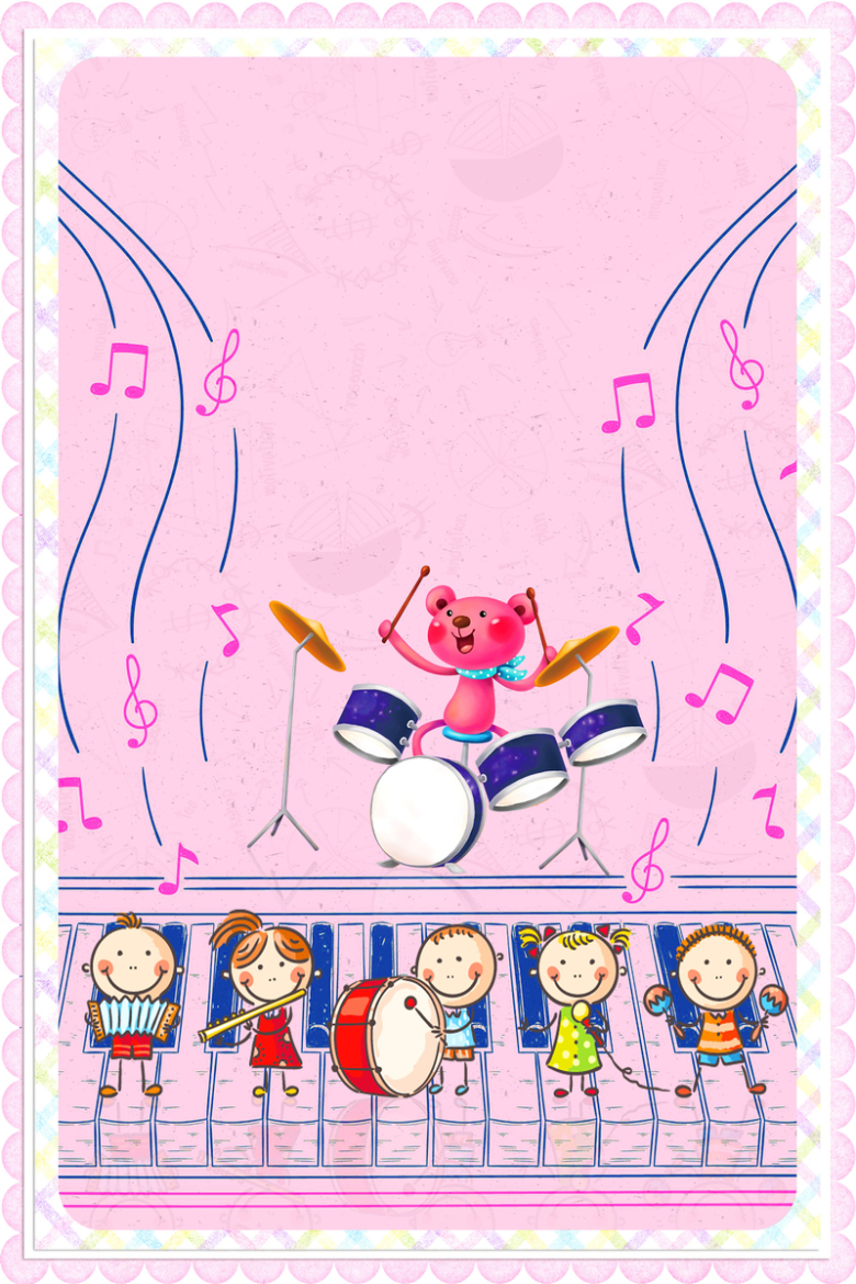 儿歌比赛音乐海报背景素材