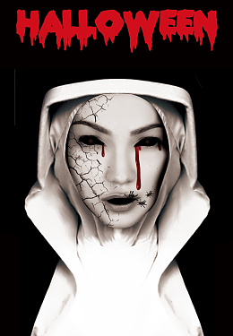 恐怖万圣节主题海报背景图