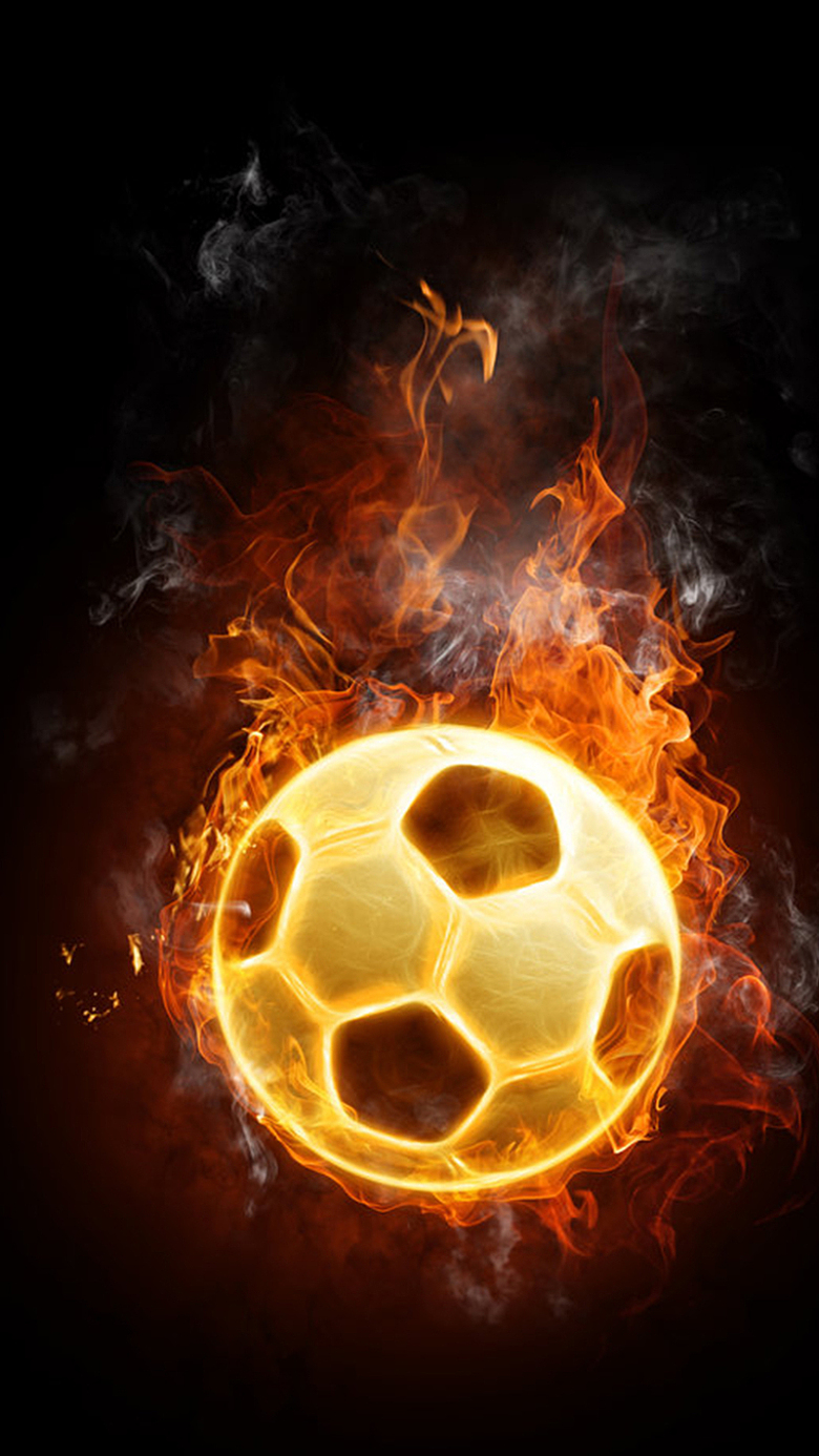 足球火灾黑色h5素材背景