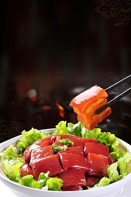 中华味道美食红烧肉PSD分层