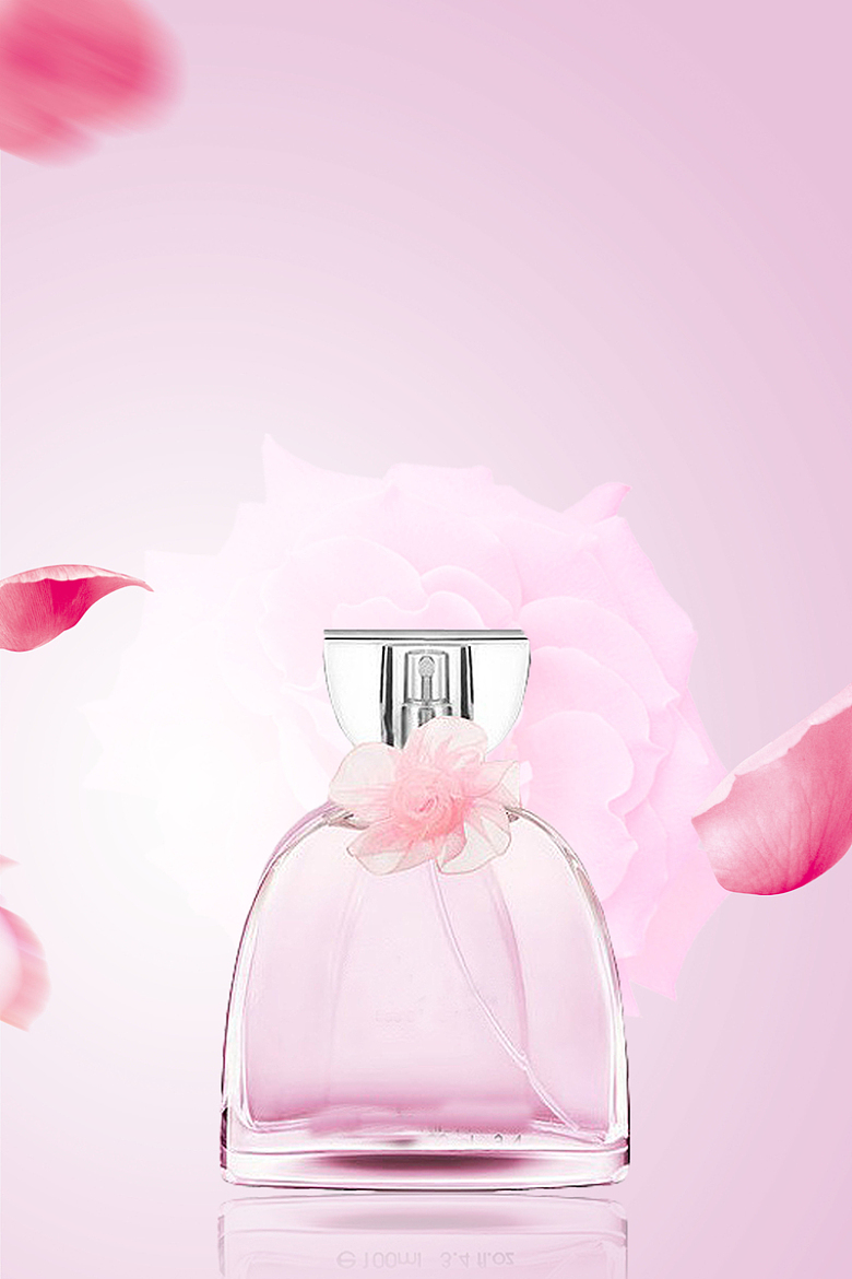 粉色唯美香水海报背景素材