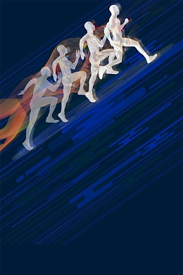 简约马拉松比赛设计PSD分层