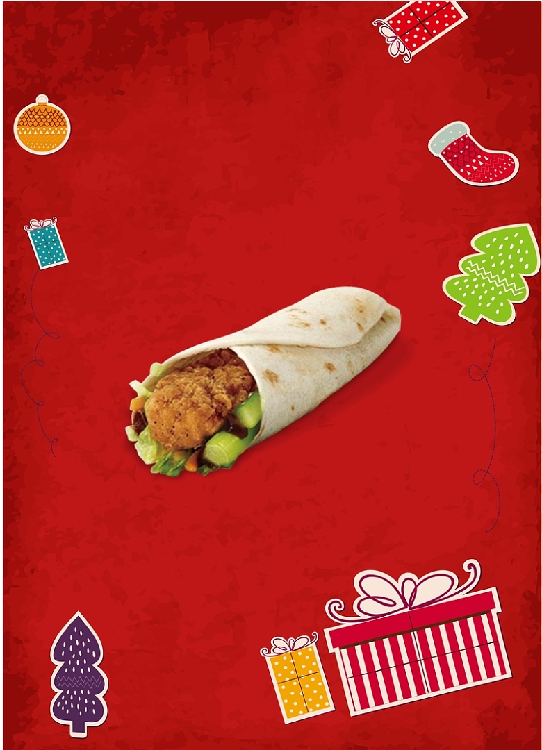 老北京鸡肉卷美食海报背景模板