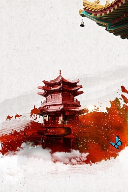 印象莫高窟敦煌旅游背景素材