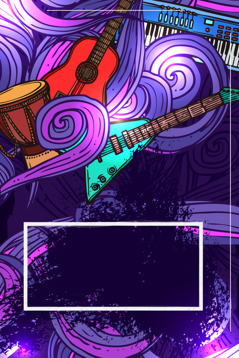 彩色手绘油画海报背景素材