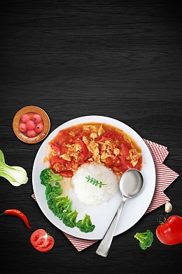 盖浇饭psdjpg中国风传统美食中华味道psdjpg传统美食美味杭州炒饭背景