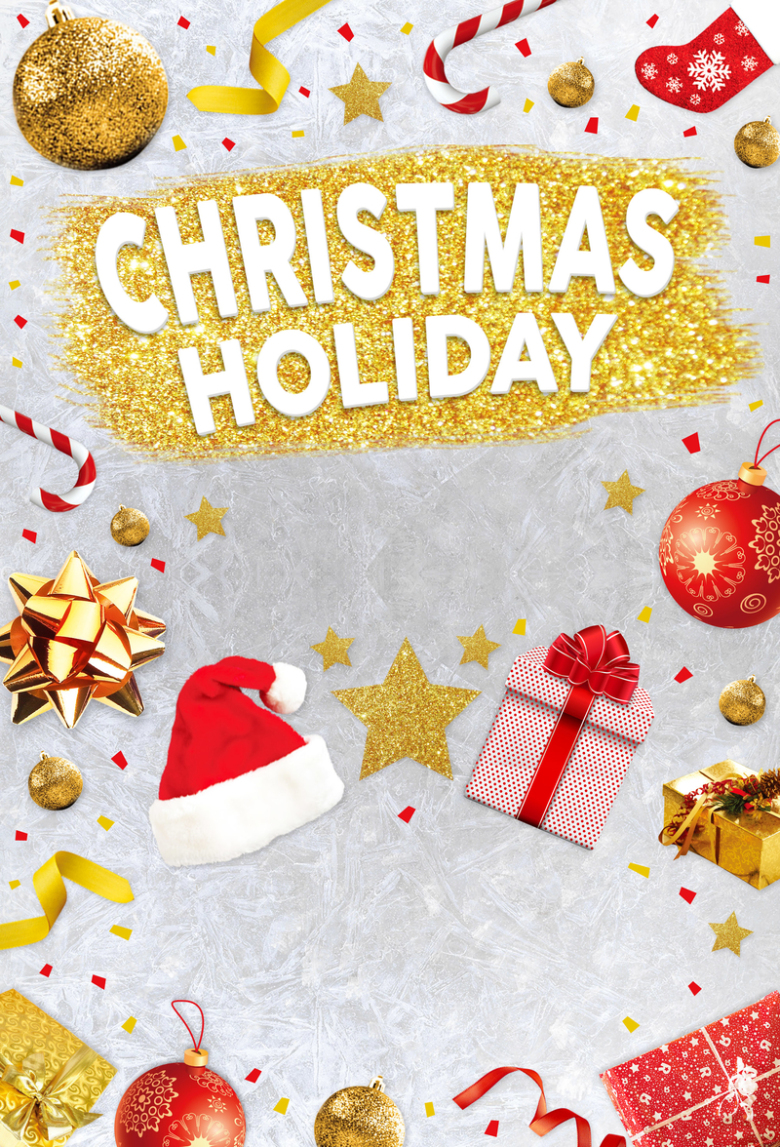 精致冬季圣诞节礼物海报