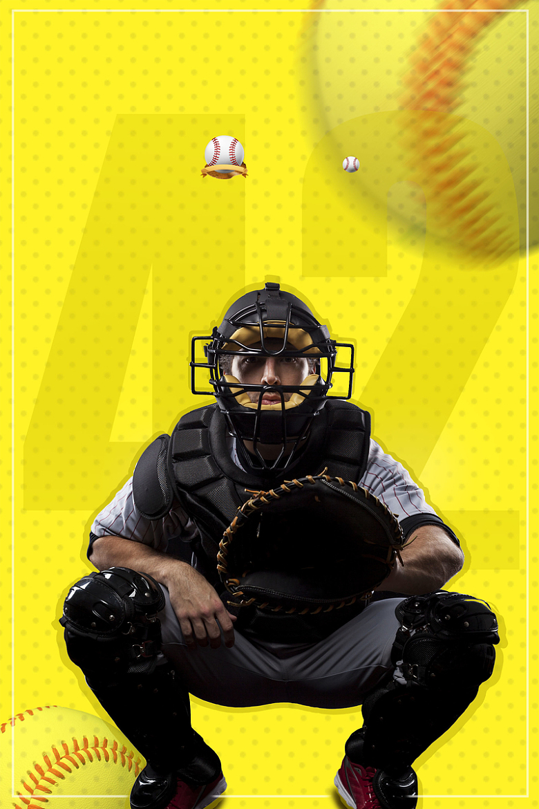 棒球运动海报背景素材