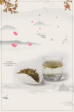 清新金银花药材花茶