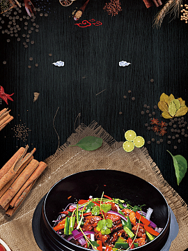 麻辣香锅美食外卖促销海报背景psd