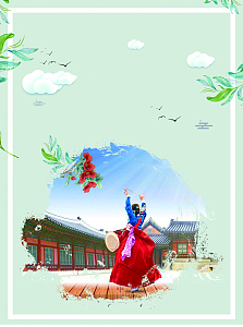 朝鲜旅游海报背景