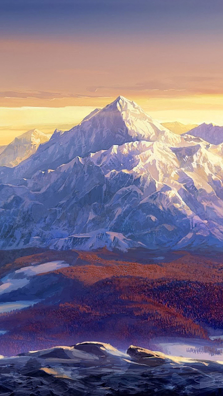 日本富士山风景手机端h5背景jpg金色大气宣传画册psd分层素材jpg黄昏