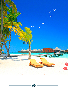 马尔代夫旅游蜜月海报背景素材