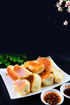 中国风中华味道美食煎饺